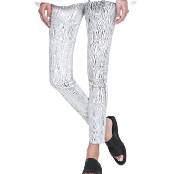 Helmut Lang 25 stretch skinny pull on pant scribble crackle print P 2724 - Picture 1 of 12